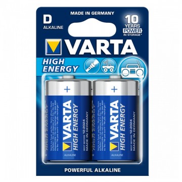 Alkalická baterie Varta LR20 D 1,5 V 16500 mAh High Energy (2 pcs) Modrý