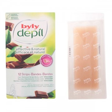 pásky na odstranění chloupků na těle Depil Chocolate Byly (12 uds)