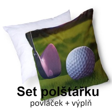 3D povláček na polštářek - Golf - II.jakost - Polštářek s výplní (100% pes kuličkové duté vlákno)