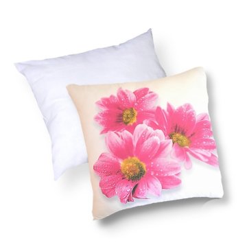 3D povláček na polštářek Apex - Gerbera - set Polštářek s výplní + Povláček