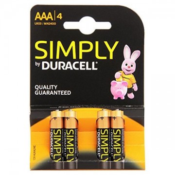 Alkalické Baterie DURACELL Simply DURSIMLR3P4B LR03 AAA 1.5V (4 pcs)